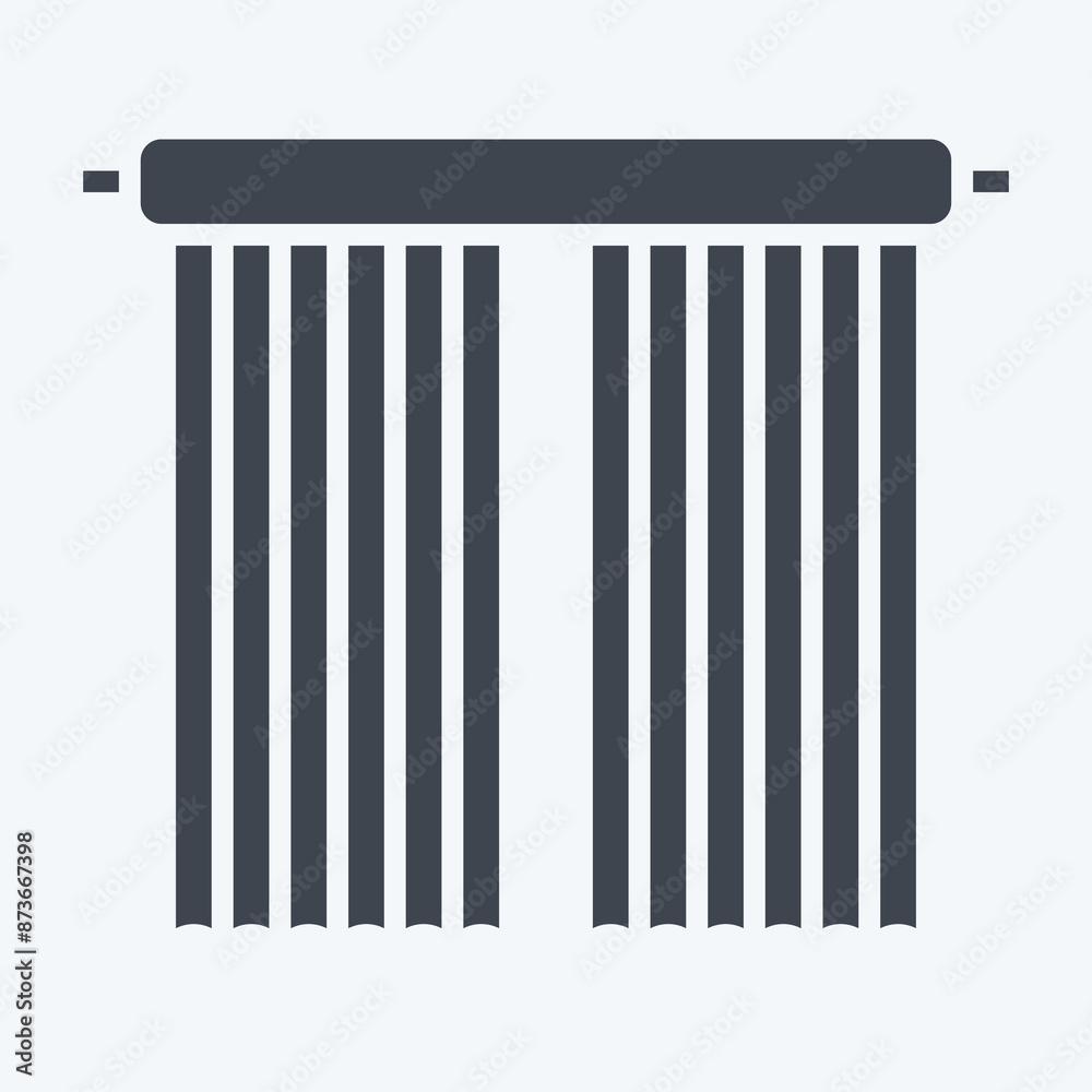 Icon Tab Top. related to Curtains symbol. glyph style. simple design editable. simple illustration Icon Tab Top. related to Curtains symbol. glyph style. simple design editable. simple illustration