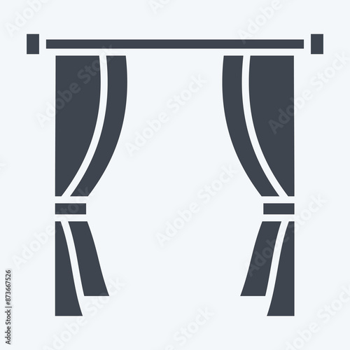 Icon Classic. related to Curtains symbol. glyph style. simple design editable. simple illustration