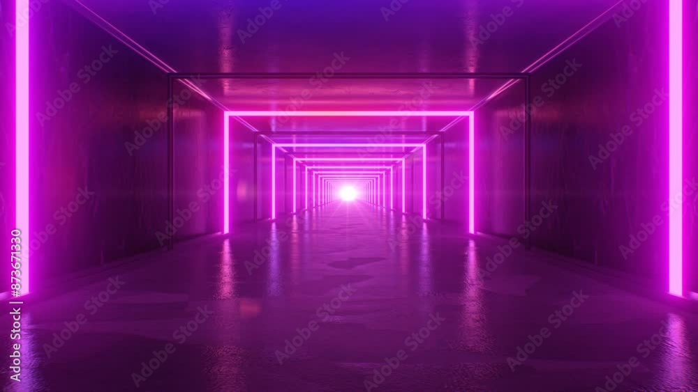 Inside Abstract Ultraviolet Neon Glowing Sqaure Tunnel Moving Slowly - 4K Seamless VJ Loop Motion Background Animation Inside Abstract Ultraviolet Neon Glowing Sqaure Tunnel Moving Slowly - 4K Seamless VJ Loop Motion Background Animation