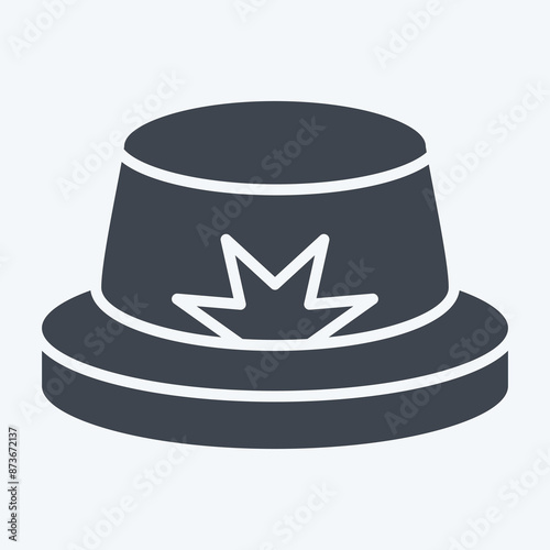 Icon Boater. related to Hat symbol. glyph style. simple design editable. simple illustration photo