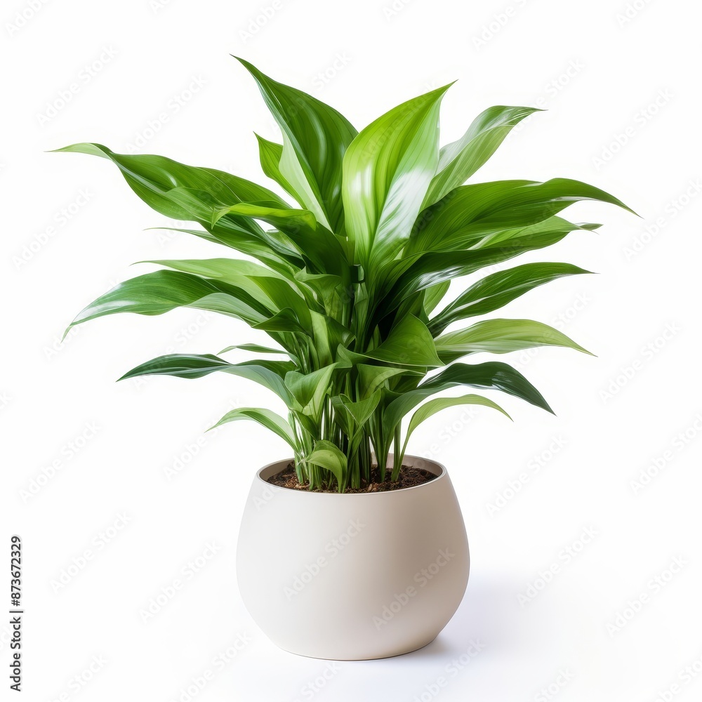 Potted Green Indoor Plants Isolated on White Background. Potted Green Indoor Plants Isolated on White Background.