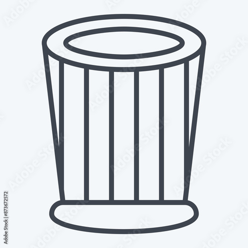 Icon Cook Hat. related to Hat symbol. line style. simple design editable. simple illustration