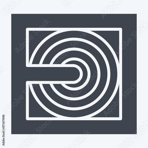 Icon Fire Hose. related to Firefighter symbol. glyph style. simple design editable. simple illustration photo