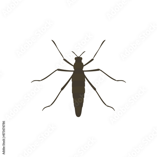 ナンキョクユスリカ。フラットなベクターイラスト。
Antarctic midge. Flat vector illustration.