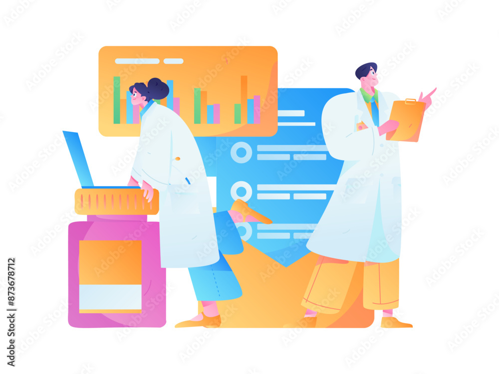 Medical characters fighting the epidemic flat vector concept operation hand drawn illustration
Medical characters fighting the epidemic flat vector concept operation hand drawn illustration