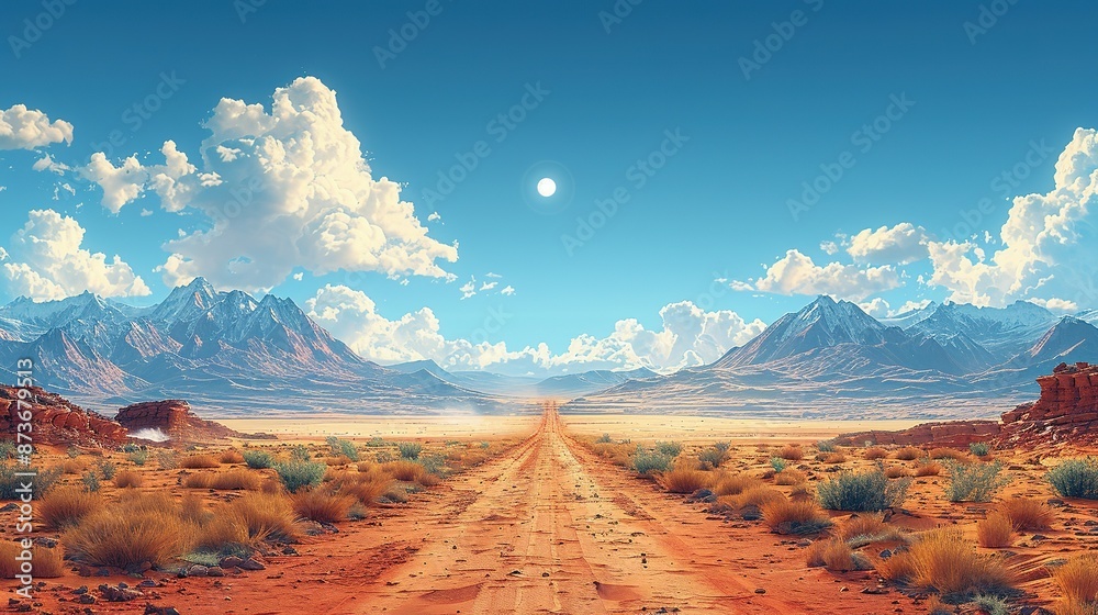 Fototapeta premium Asphalt Arroyo: Sunny Day Adventure