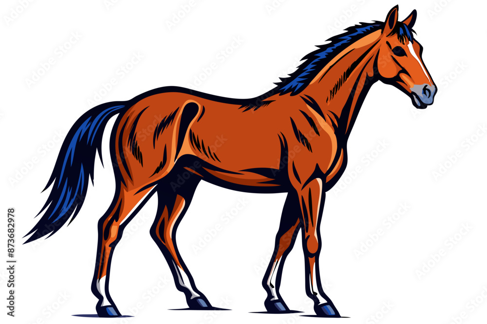 Obraz premium Horse vector illustration on white background 