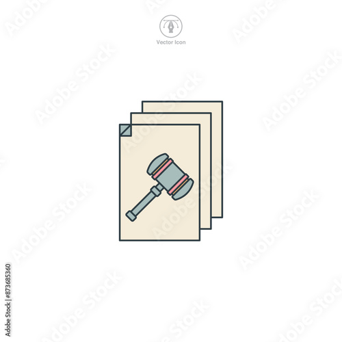Legal Compliance Icon. Legal and Law theme symbol vector illustration isolated on white background