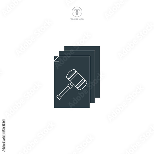 Legal Compliance Icon. Legal and Law theme symbol vector illustration isolated on white background