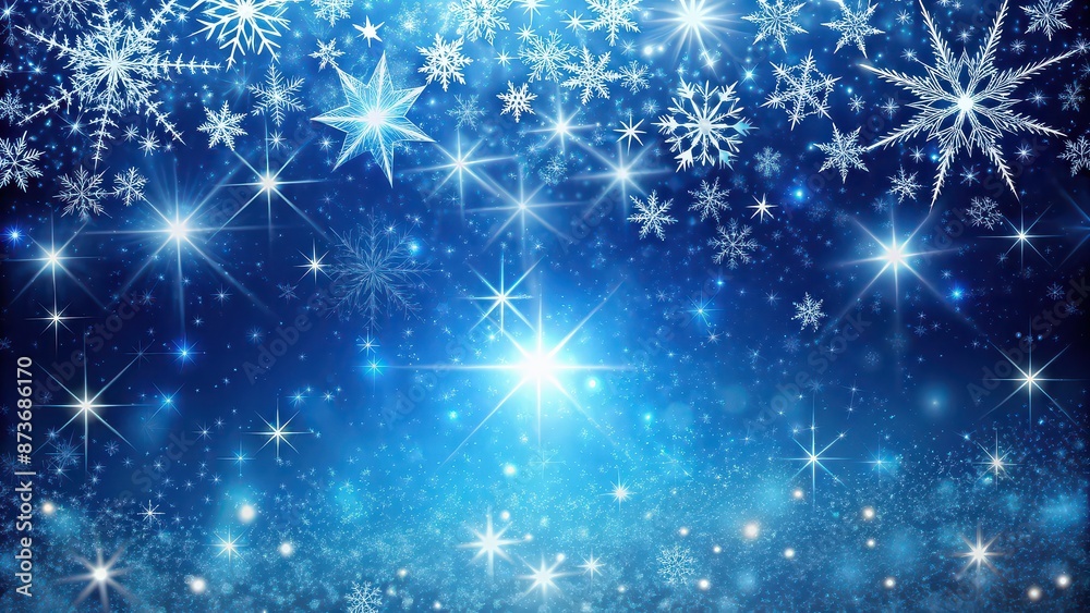 Christmas background with snowflakes falling from a starry sky , winter, festive, holiday, snow, celebration, Christmastime Christmas background with snowflakes falling from a starry sky , winter, festive, holiday, snow, celebration, Christmastime