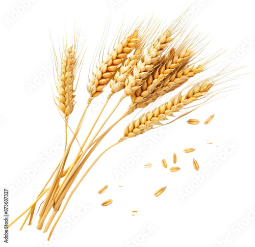 Wheat grain isolated on Transparent background. png