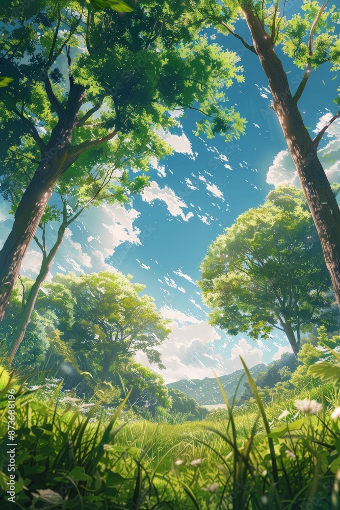 Each blade of grass, each leaf on the trees, is meticulously rendered to convey a sense of realism and depth that draws viewers into the world captured within the frame Each blade of grass, each leaf on the trees, is meticulously rendered to convey a sense of realism and depth that draws viewers into the world captured within the frame
