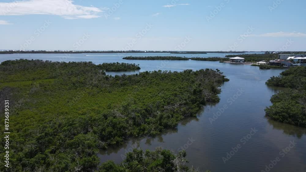Aerial view of marshes in Boca Grande, Florida Aerial view of marshes in Boca Grande, Florida
