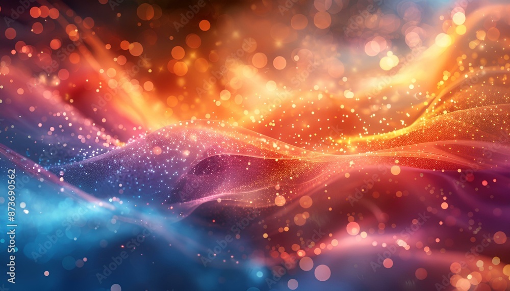 Fototapeta premium Colorful Abstract Background with Blurry Lights