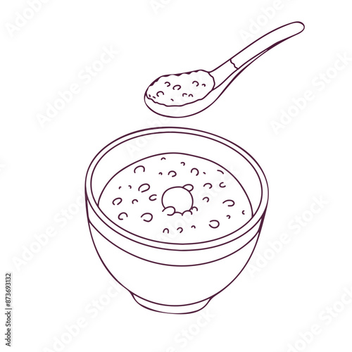 Chinese Food Illustration with Cartoon Style