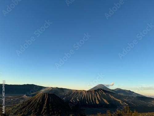 beautiful view of bromo mountain, indonesia photo