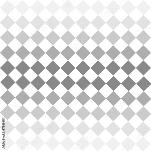 Gray rhombus, gradation from dark to light. on a white background