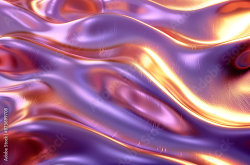 Wallpaper Mural 3d pink and purple fluid abstract background holographic foil metallic texture liquid metal surface Torontodigital.ca