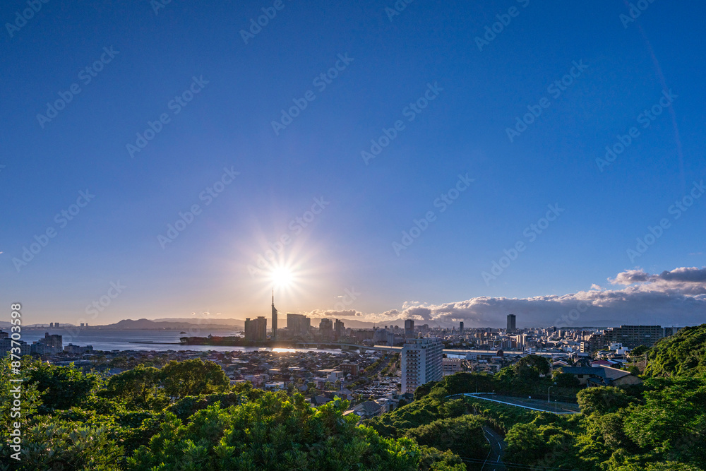 Fototapeta premium 美しい福岡の都市風景