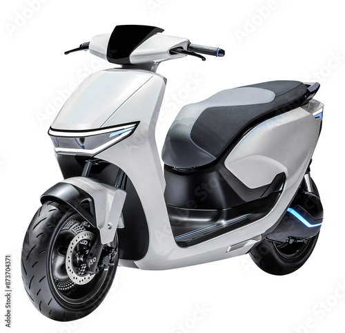 White electric scooter