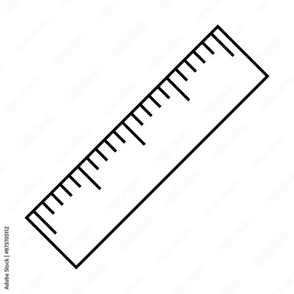 Ruler outline icon vector on white background education concept for graphic design, logo, web site, social media, mobile app, ui illustration Ruler outline icon vector on white background education concept for graphic design, logo, web site, social media, mobile app, ui illustration
