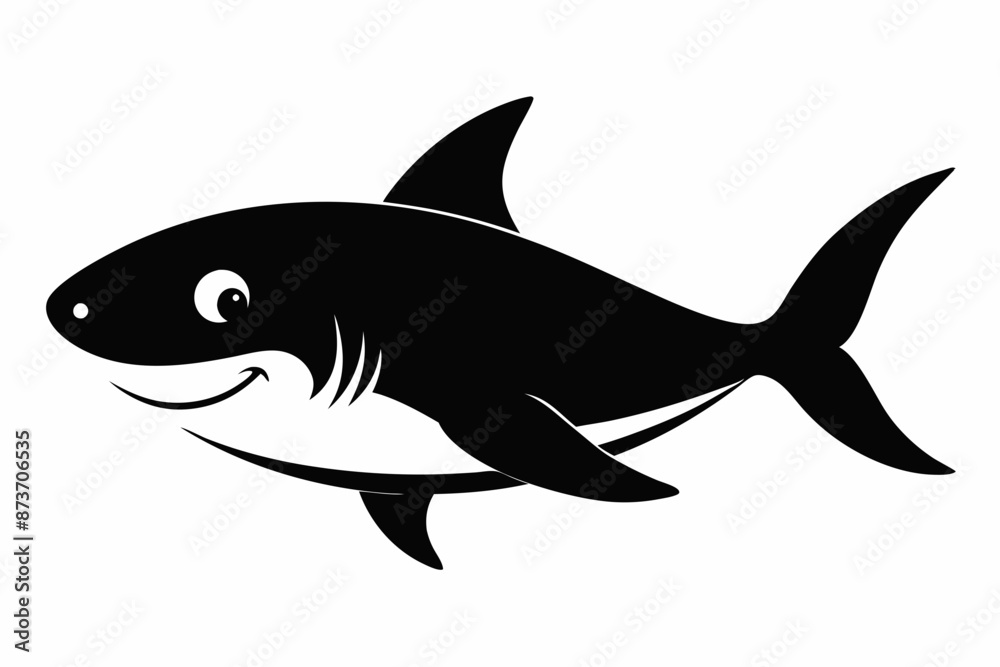Shark vector illustration, shark jumping isolated on white, shark silhouette, shark vector art Shark vector illustration, shark jumping isolated on white, shark silhouette, shark vector art