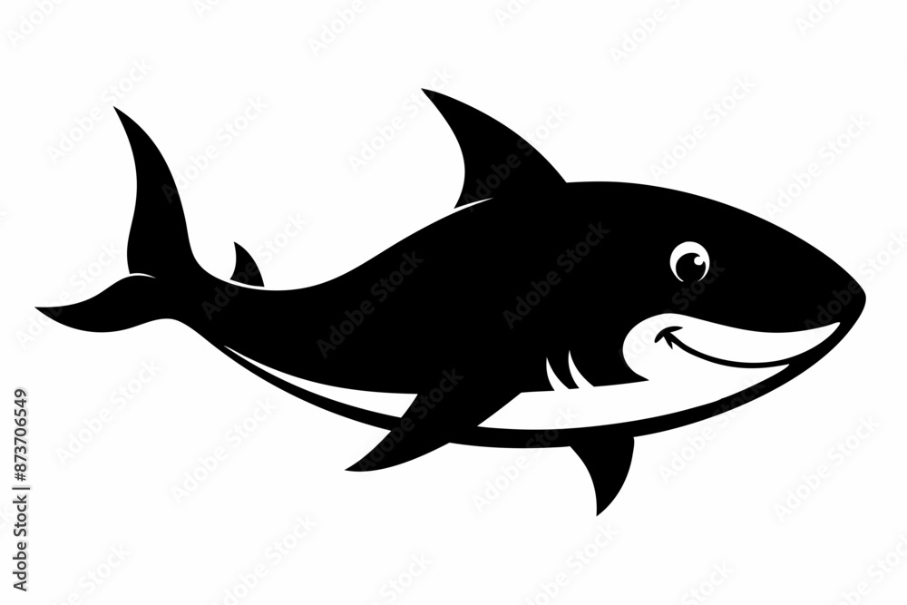 Shark vector illustration, shark jumping isolated on white, shark silhouette, shark vector art Shark vector illustration, shark jumping isolated on white, shark silhouette, shark vector art