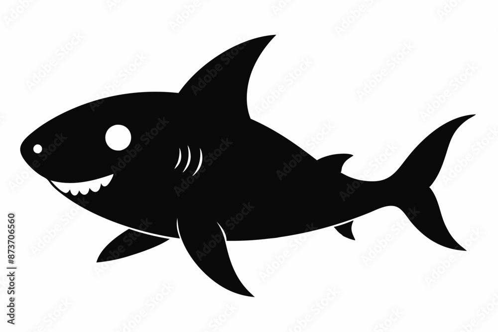 Shark vector illustration, shark jumping isolated on white, shark silhouette, shark vector art Shark vector illustration, shark jumping isolated on white, shark silhouette, shark vector art