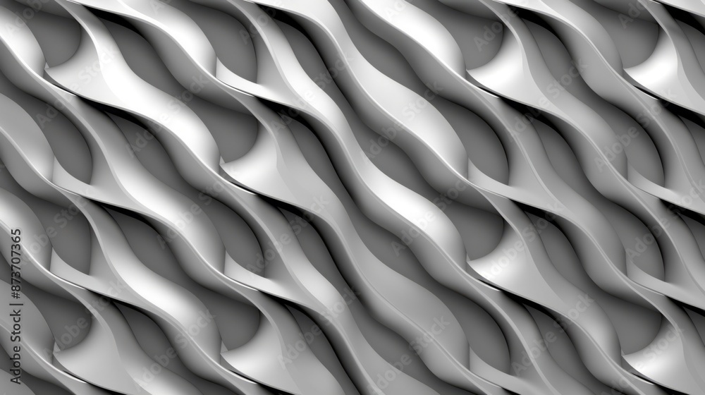 Fototapeta premium A close-up image of a gray, abstract, wave pattern background