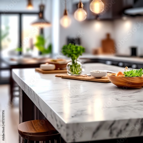 Wallpaper Mural Marble tabletop luxury kitchen kitchen background, Ai Generated Torontodigital.ca