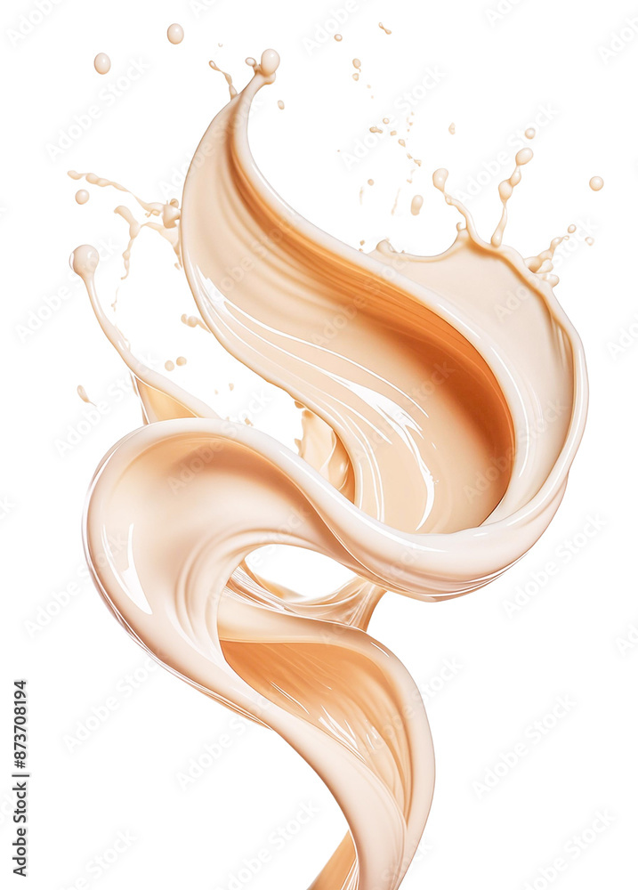 Fototapeta premium liquid foundation isolated on white background