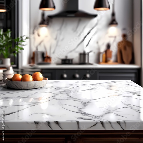 Wallpaper Mural Marble tabletop luxury kitchen kitchen background, Ai Generated Torontodigital.ca