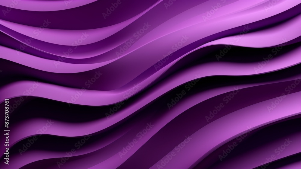Obraz premium An abstract background with smooth, curved lines in a deep purple color