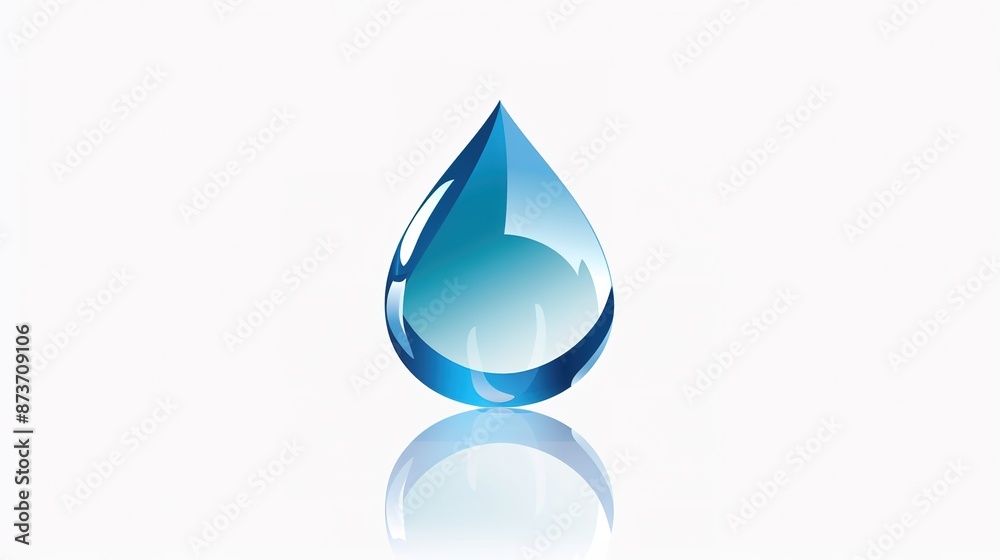 logo of water drop with a reflection logo of water drop with a reflection