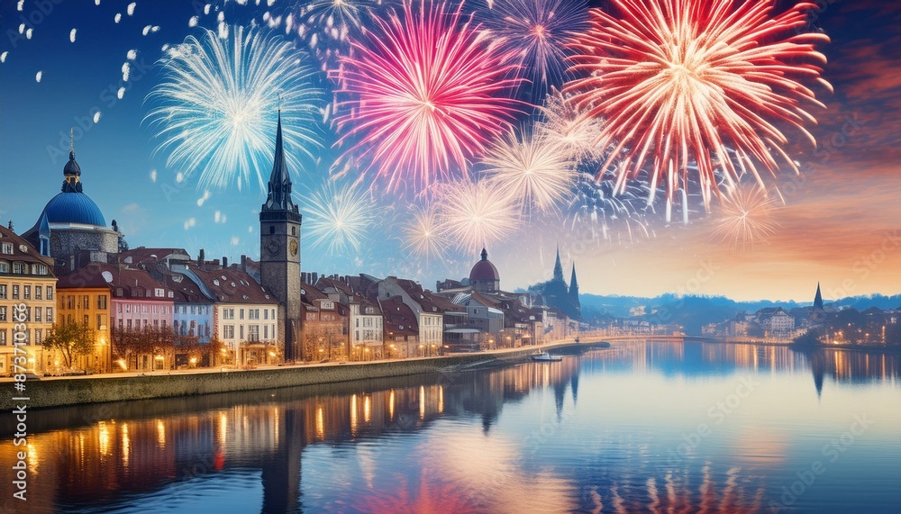 Obraz premium 花火 Fireworks ヨーロッパ