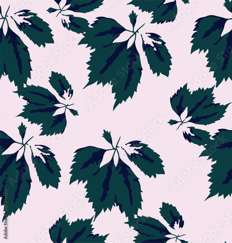 Leaf fall leaves seamless background. Autumn concept. Vector illustration