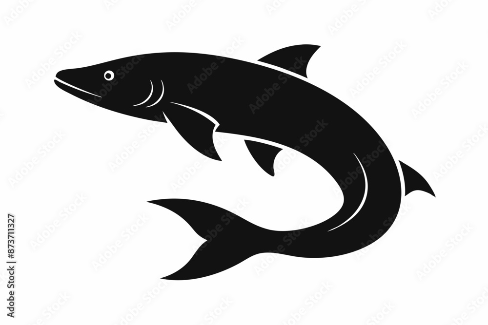Salmon vector illustration, fish isolated on white, Salmon silhouette, Salmon vector art Salmon vector illustration, fish isolated on white, Salmon silhouette, Salmon vector art