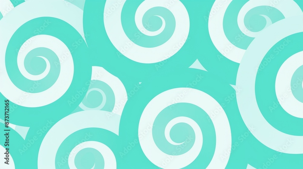 An abstract background featuring a pattern of swirling teal and white circles An abstract background featuring a pattern of swirling teal and white circles