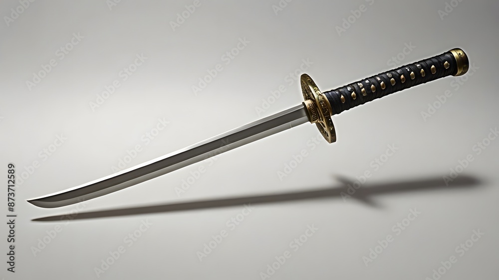 Katana of a sword japan on a white background. Katana of a sword japan on a white background.
