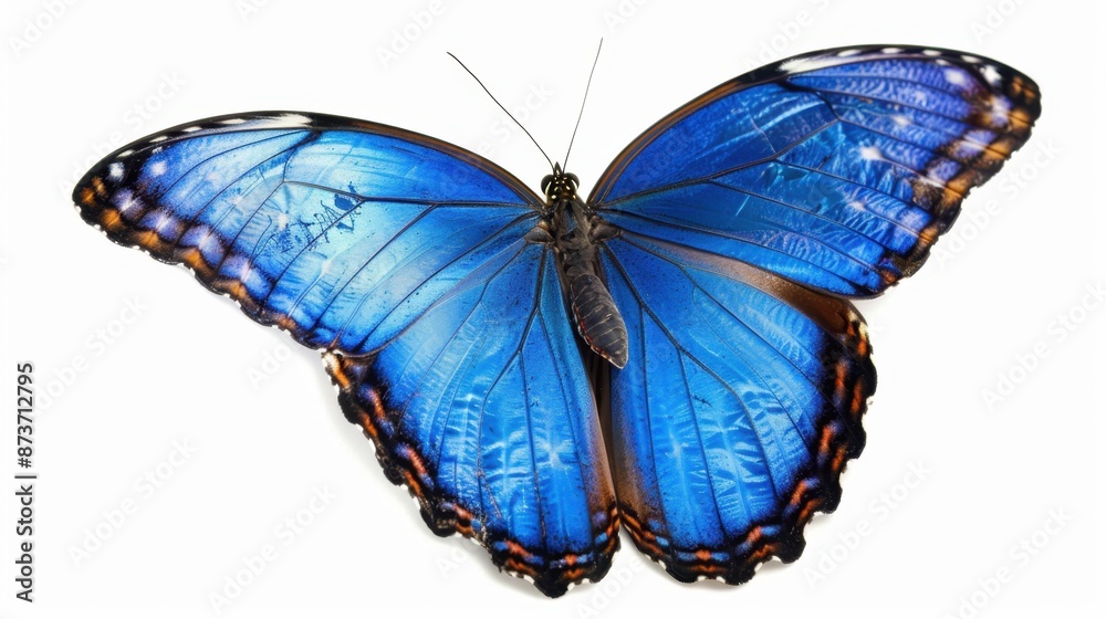 Obraz premium Blue Morpho Butterfly with Open Wings