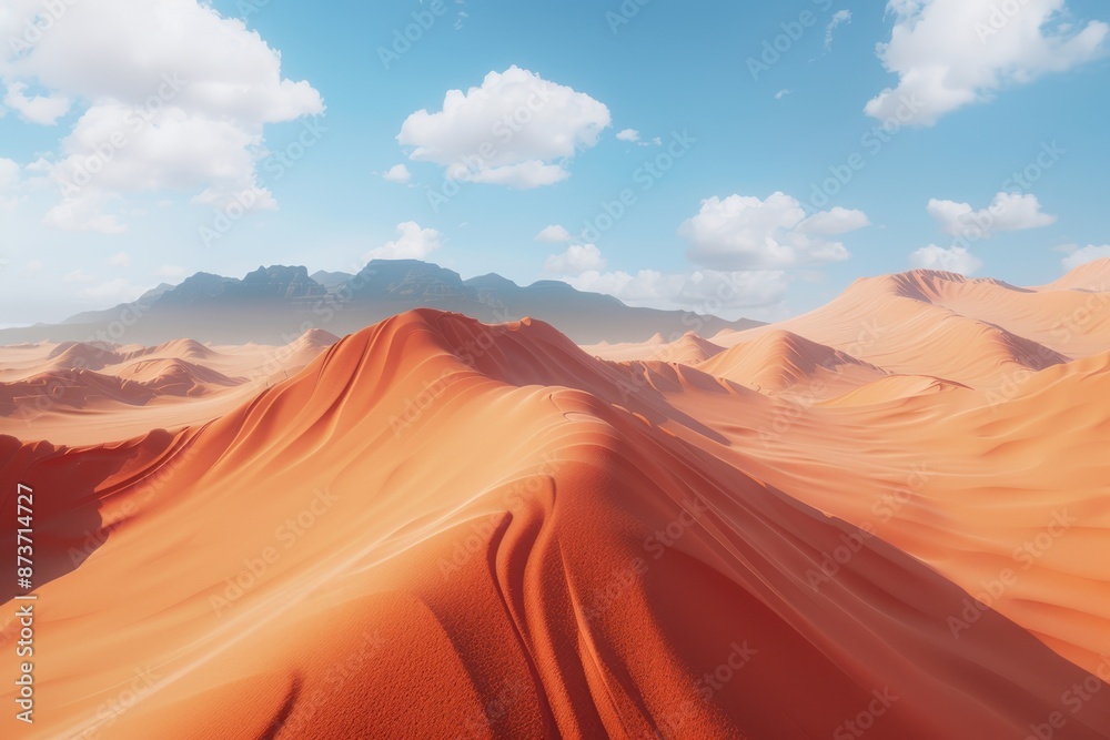 Naklejka premium Arid Landscape Under a Clear Sky