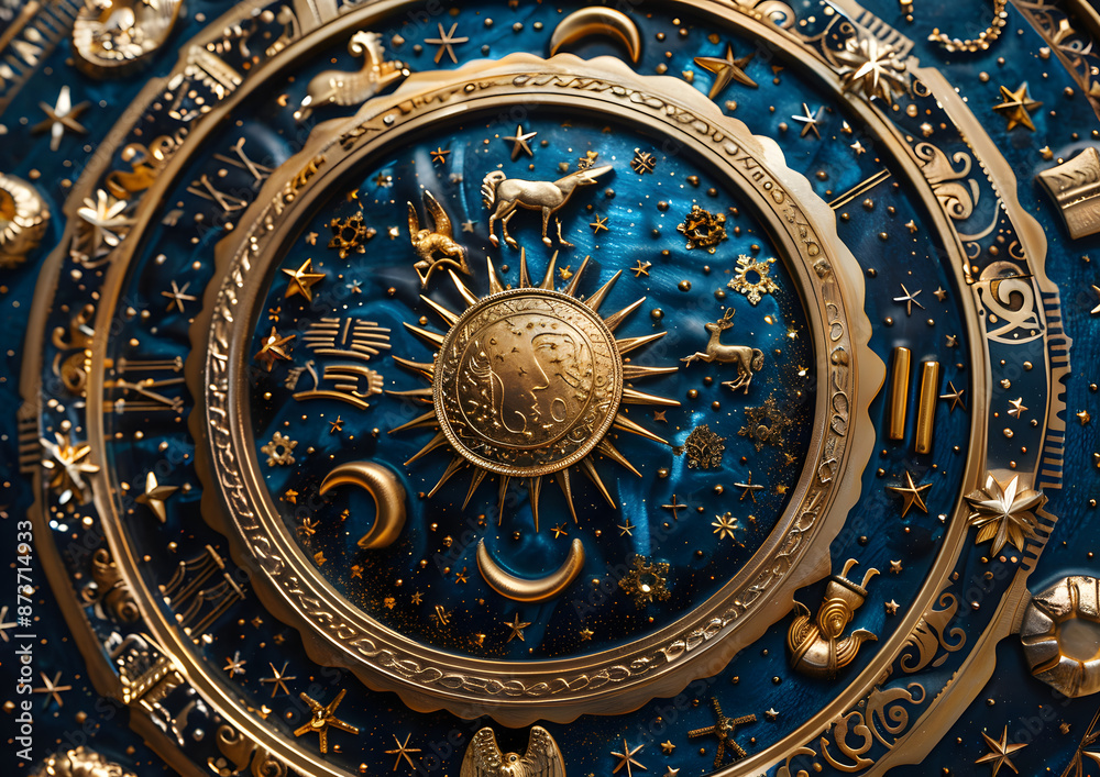 Naklejka premium 神秘的な星座や占星術のイメージ