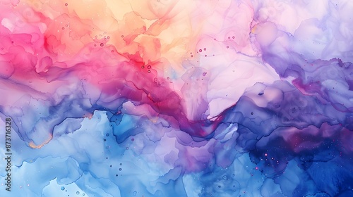 Watercolor texture background, fluid and gradient paint patterns.