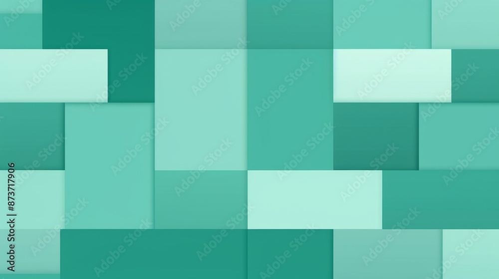 Obraz premium A pattern of squares in shades of green and light green