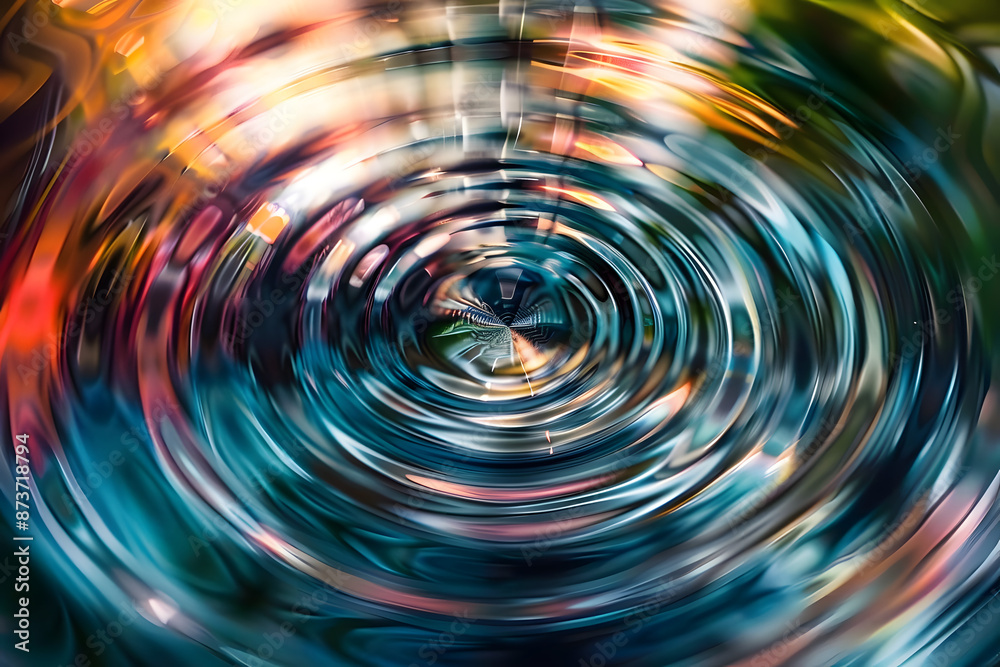 Blurry circular motion in a spinning radial pattern Blurry circular motion in a spinning radial pattern