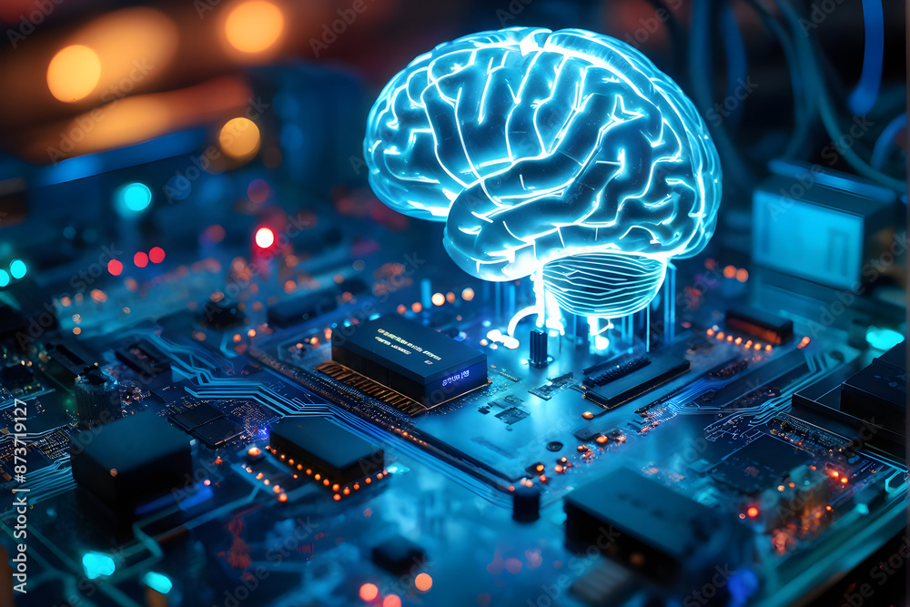 concept The motherboard in the picture is Brain Technology RAM Gaming ...