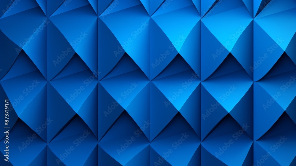 A close-up of a textured blue background made of geometric shapes A close-up of a textured blue background made of geometric shapes