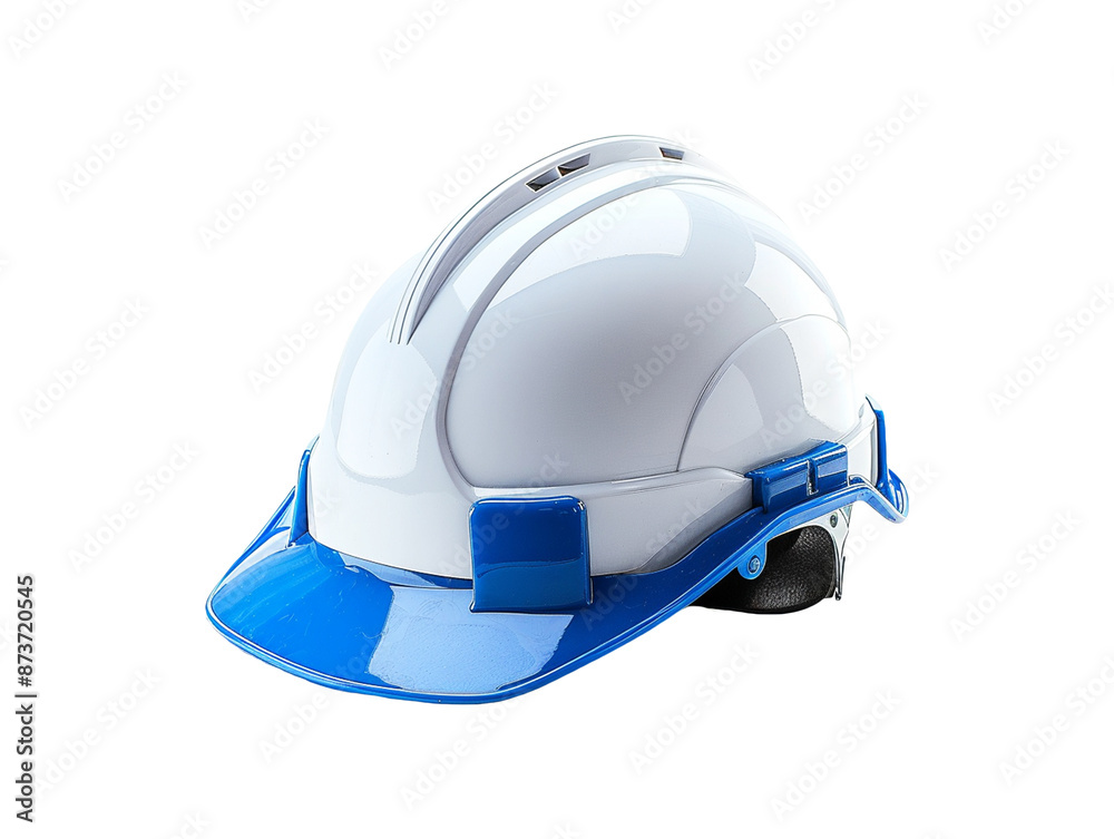 Constructor helmet isolated on transparent background, generative, ai Constructor helmet isolated on transparent background, generative, ai