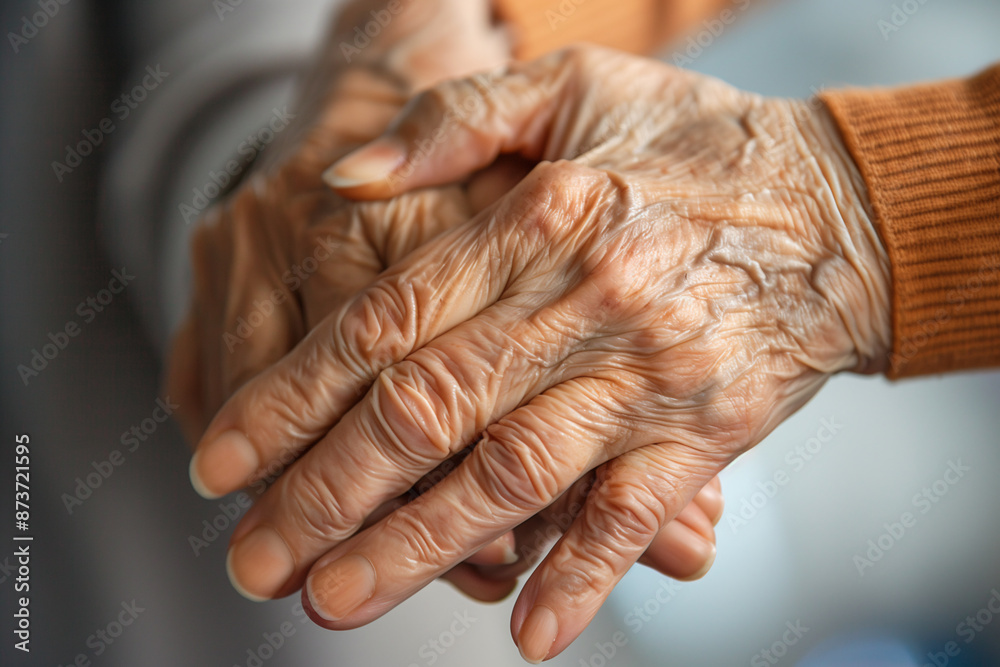 Fototapeta premium Support for the elderly concept, National Senior Citizen Day