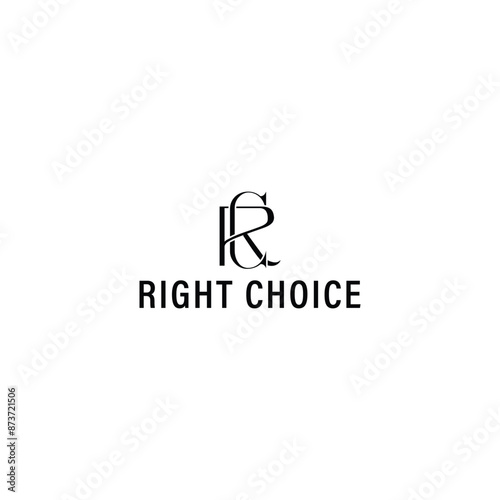 RC or CR logo design